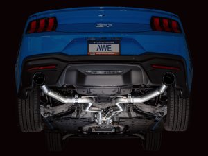Ford Mustang Performance Exhaust - Rear - AWE Tuning - Cat Back Track Edition - Diamond Black - 2024+ Ford Mustang Performance Exhaust - Rear - AWE Tuning - Cat Back Track Edition - Diamond Black - 2024+